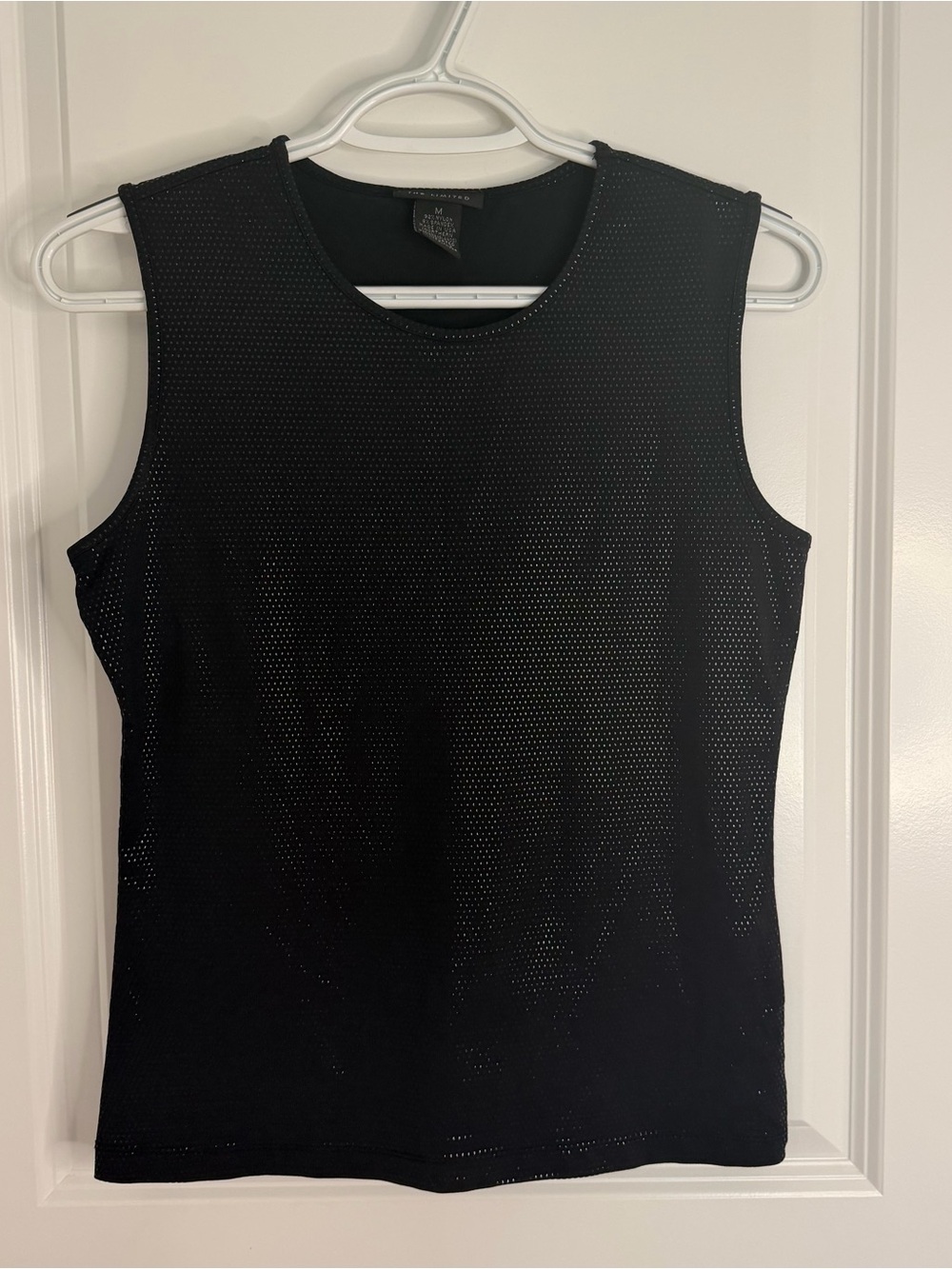 The Limited Black Shimmery Textured Tank Top